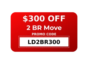 $300 off coupon with a promo code for a two bedroom apartment for a long-distance